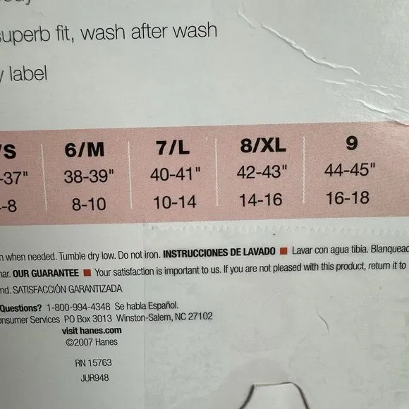 Vintage Hanes Womens Sporty Cotton Briefs Underwear 3 PACK SIZE 7 2007 DEADSTOCK - Picture 5 of 5